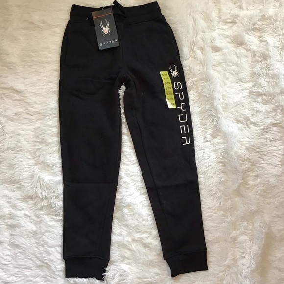 NWT Spyder Black Joggers Sweatpants Various Sizes - Picture 1 of 3